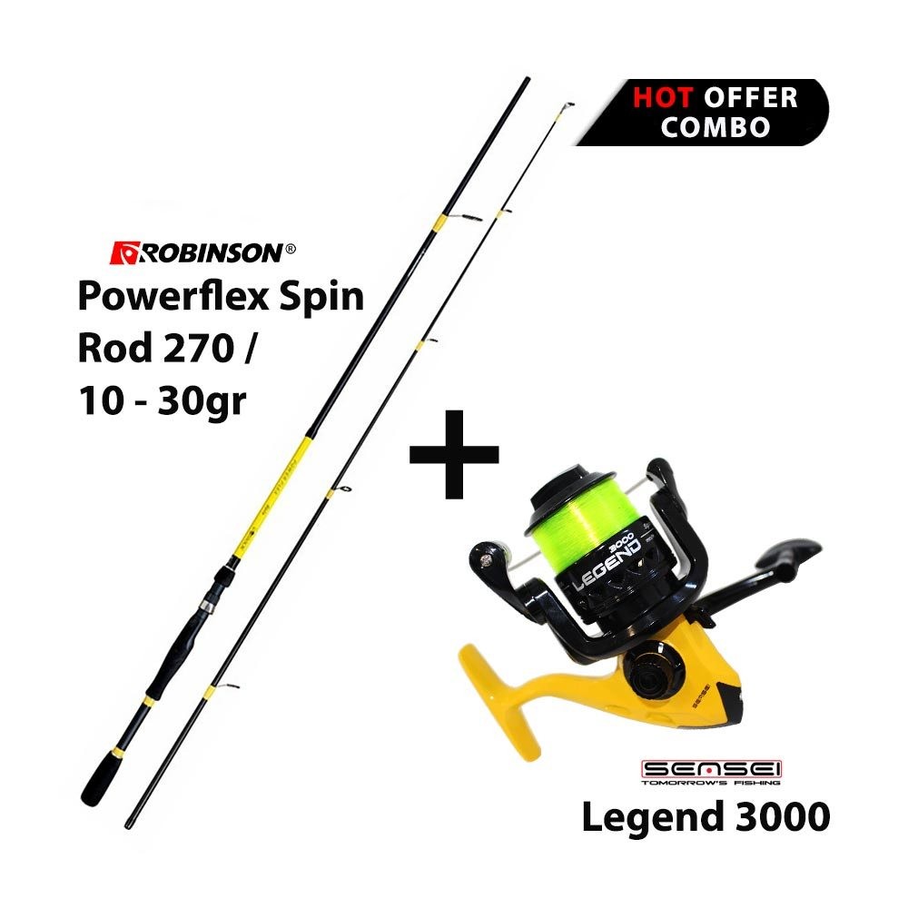 Combo spinning ROBINSON POWERFLEX SPIN 2.70mt 10-30gr + SENSEI LEGEND 3000 image