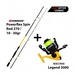 Combo spinning ROBINSON POWERFLEX SPIN 2.70mt 10-30gr + SENSEI LEGEND 3000 image