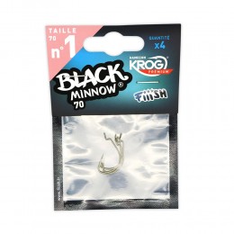 FIIISH BLACK MINNOW No 1 HOOKS BM038 4τμχ image