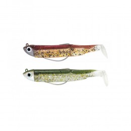 FIIISH BLACK MINNOW N.1 DOUBLE COMBO 3G WINE GLITTER-KHAKI GLITTER BM904 image
