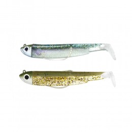 FIIISH BLACK MINNOW N.3 DOUBLE COMBO 12g GLITTER KHAKI-GHOST MINNOW BM780 image