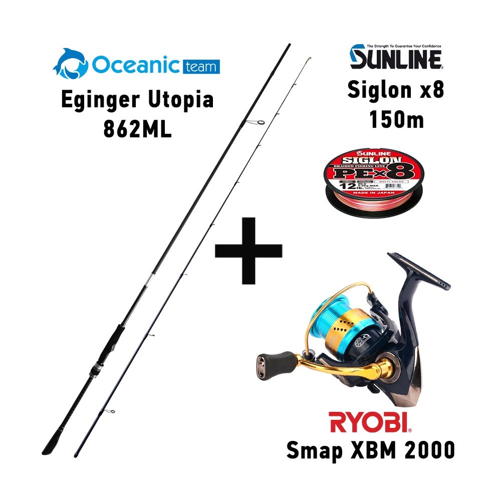 Καλάμι Oceanic Utopia 862ML  + Μηχανισμός Ryobi Smap XBM + Νήμα Sunline Siglon image