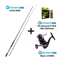 Καλάμι OCEANIC LETHAL EGI 862M + Μηχανισμός MYSTIC LT2500S + Νήμα TAI ADVANCED X PEx8 150m image