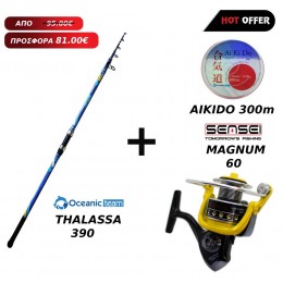 Καλάμι OCEANIC THALASSA 390 + Μηχανισμός MAGNUM 60 + Πετονιά AIKIDO 300m image