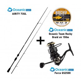 Καλάμι OCEANIC AIRITY 73UL + Μηχανισμός FORCE GS2500 + Νήμα ROCKY BRAID 150m image