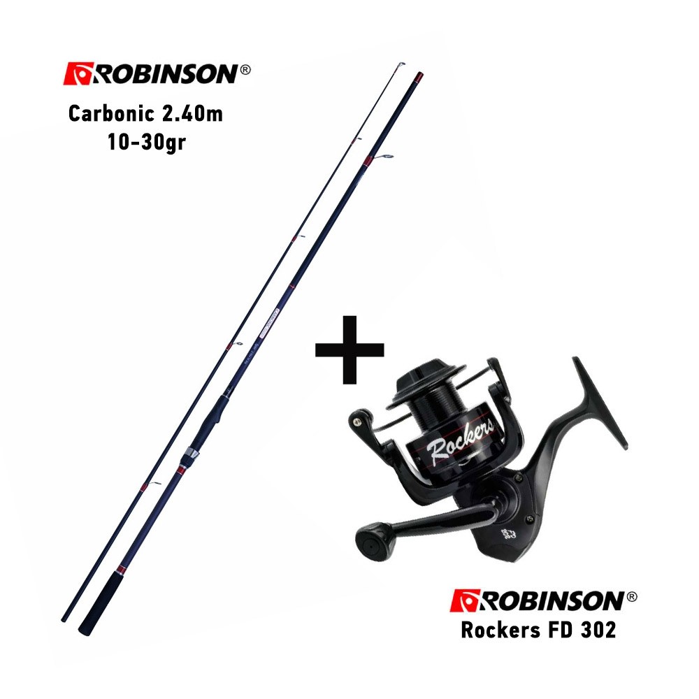 Καλάμι ROBINSON CARBONIC 2.40m 10-30gr + Μηχανισμός ROBINSON ROCKERS FD 302 image