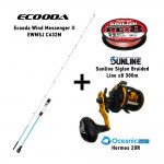 Καλάμι ECOODA WIND MESSENGER II C632M + Μηχανισμός OCEANIC HERMES 20R + Νήμα SUNLINE x8 300m image - 0