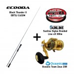 Καλάμι ECOODA BLACK THUNDER II C632M + Μηχανισμός OCEANIC ZEUS 20R + Νήμα SUNLINE SIGLON x8 300m image - 0