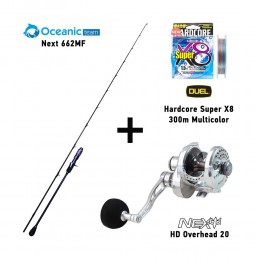 Καλάμι OCEANIC NEXT 662MF + Μηχανισμός NEXT HD Overhead 20 + Νήμα DUEL HARDCORE SUPER X8 300m  image