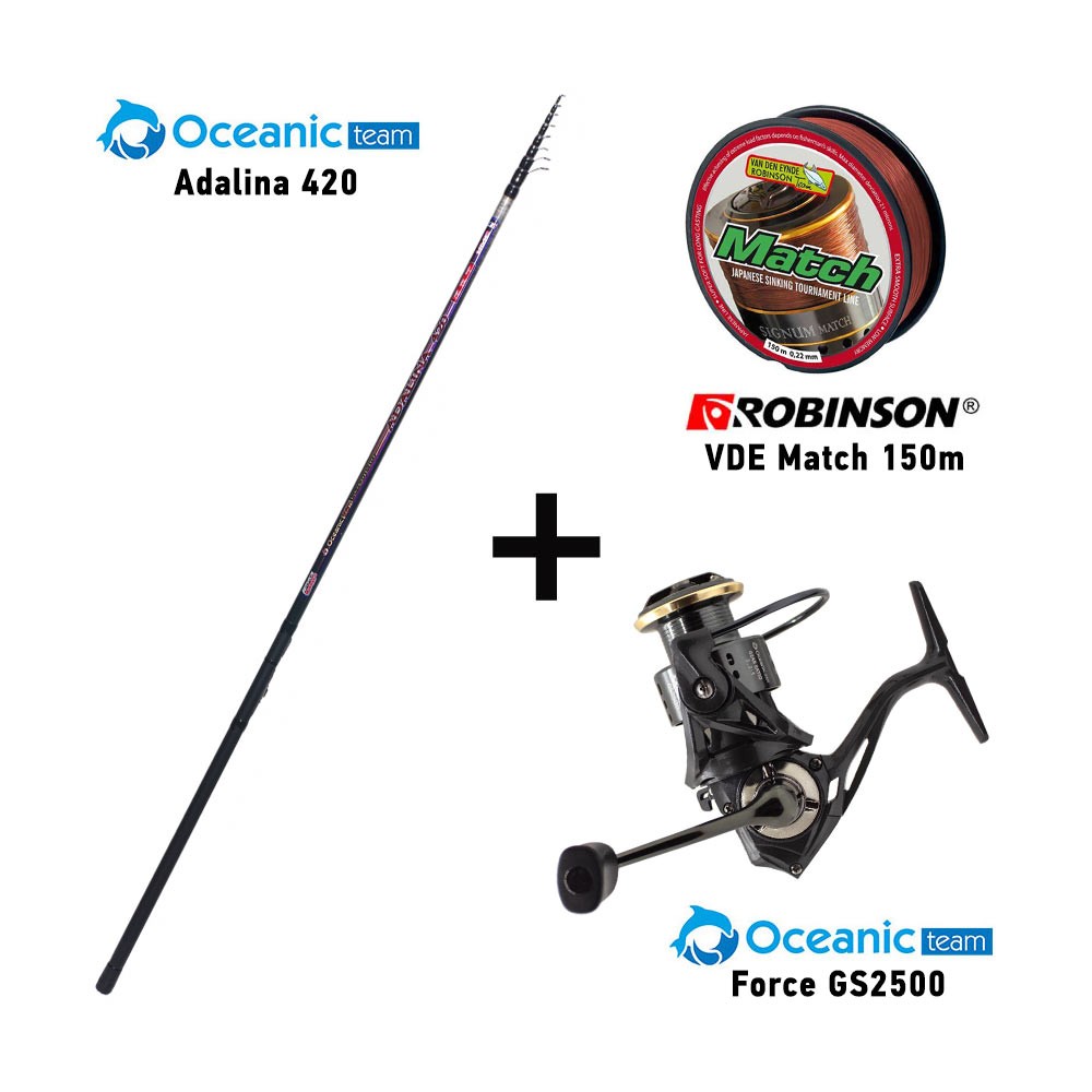 Καλάμι OCEANIC ADALINA 420 + Μηχανισμός OCEANIC FORCE GS2500 + Πετονιά ROBINSON VDE MATCH 150m image