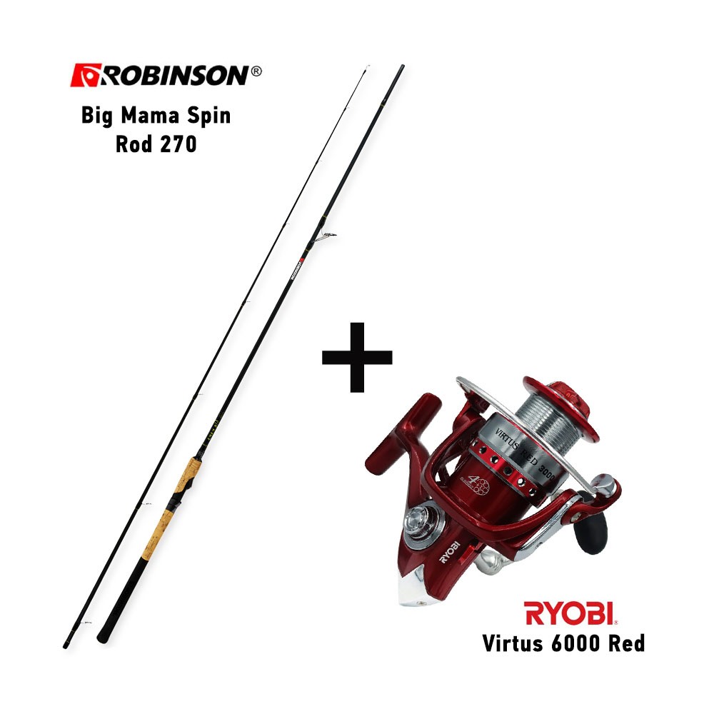 Καλάμι ROBINSON BIG MAMA 270 + Μηχανισμός RYOBI VIRTUS 6000 Red image