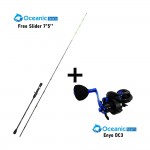 Καλάμι Oceanic Tai Rubber Free Slider 7’5’’ + Μηχανισμός Oceanic Enyo DC3 image - 0