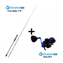 Καλάμι Oceanic Tai Rubber Free Slider 7’5’’ + Μηχανισμός Oceanic Enyo DC3 image