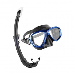 Μάσκα σιλικόνης CRESSI PERLA Black/Blue + Αναπνευστήρας MEXICO image