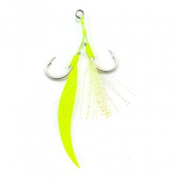 SLOW JIG SHORT TWIN Assist Hook VEGA Green SIL 2τμχ image