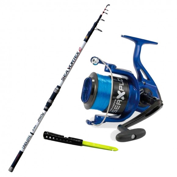 Καλάμι LINEAEFFE SEA VORTEX II 4.20m 250g + Μηχανισμός SEA EXPLORER 70 + Πετονιά + Απαγκιστρωτής main image