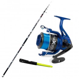 Καλάμι FF POWER CAST 4.20m 200g + Μηχανισμός SEA EXPLORER 70 + Πετονιά + Απαγκιστρωτής image
