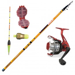 Καλάμι LINEAEFFE CARBON BOLO 4.00m & Μηχανισμός BULLET 10 FD + Φελλός + Βυθομετρητής + Κουτί Αποθήκευσης image