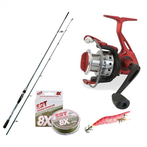 Combo Full Action: Καλάμι GT Spinning + Μηχανισμός Bullet 20 + Νήμα SERT 8X + Καλαμαριέρα main image