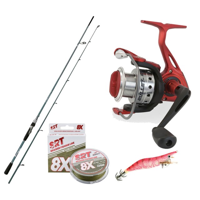 Combo Full Action: Καλάμι GT Spinning + Μηχανισμός Bullet 20 + Νήμα SERT 8X + Καλαμαριέρα main image