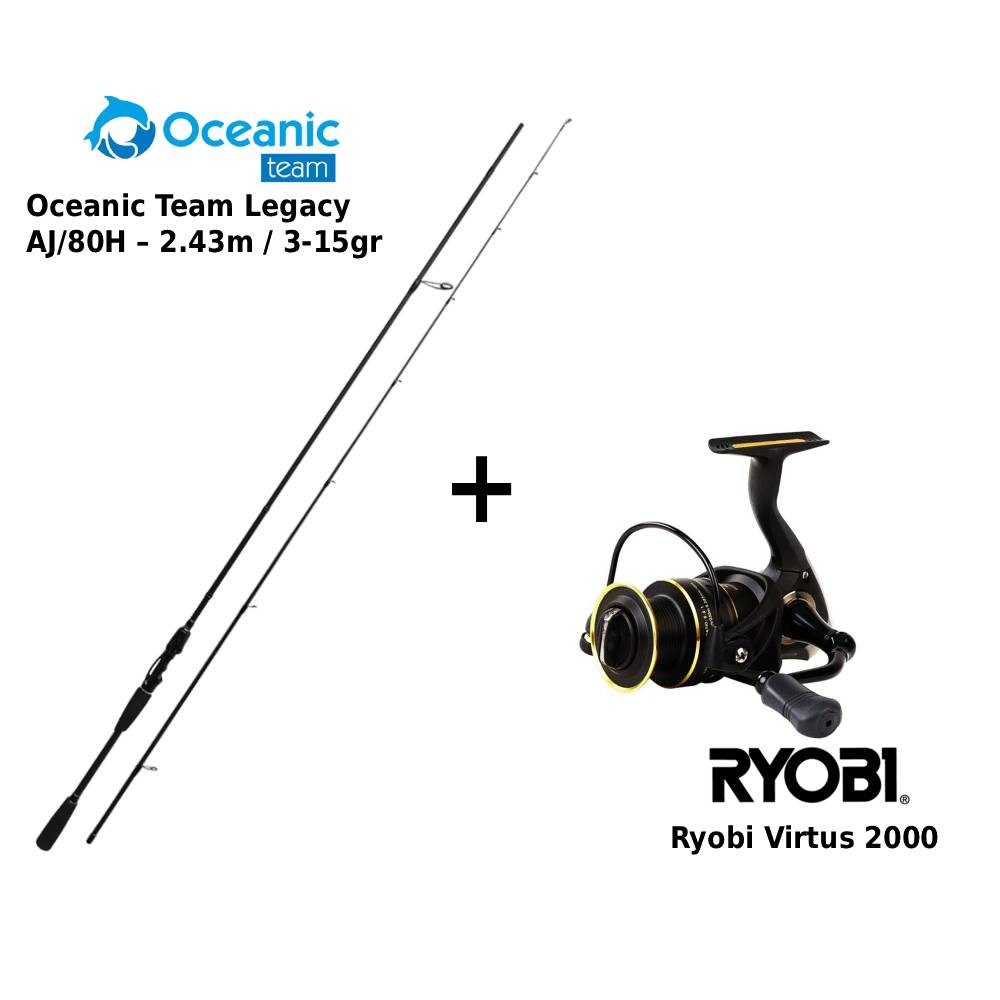 Καλάμι OCEANIC LEGACY AJ/80H 2.43m 3-15gr + Μηχανισμός RYOBI VIRTUS 2000 image