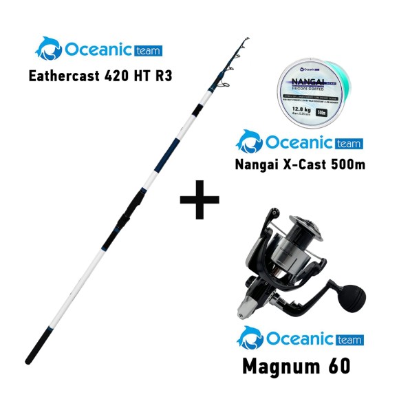 Σετ Surf Casting Oceanic EatherCast 420 HT R3 + Oceanic Magnum Advanced 60 + Nangai X- CAST 500m main image